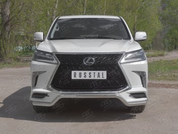 Защита переднего бампера (TRD Superior, волна, Ø 63 мм, нержавейка) Lexus LX450d  J200 - LX570  J200