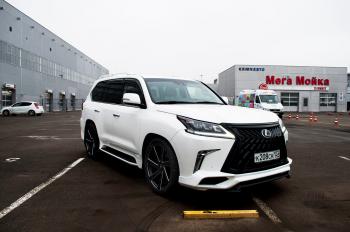 54 999 р. Юбка переднего бампера HEMMES Lexus LX450d J200 2-ой рестайлинг (2015-2022) (Неокрашенная)  с доставкой в г. Майкоп. Увеличить фотографию 2