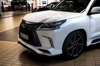 54 999 р. Юбка переднего бампера HEMMES Lexus LX450d J200 2-ой рестайлинг (2015-2022) (Неокрашенная)  с доставкой в г. Майкоп. Увеличить фотографию 6