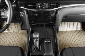 5 999 р. Коврик в салони премиум-класса Kvest (бежевый/черный) Lexus LX570 J200 2-ой рестайлинг (2015-2022)  с доставкой в г. Майкоп. Увеличить фотографию 2