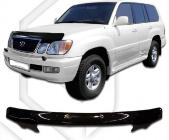 2 499 р. Дефлектор капота CA-Plastiс exclusive Lexus LX470 J100 дорестайлинг (1998-2002) (серия Classic черный, Без надписи)  с доставкой в г. Майкоп. Увеличить фотографию 2
