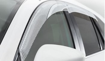 2 399 р. Дефлектора окон CA-Plastic  Lexus LX470  J100 (1998-2002) дорестайлинг (Серия Art белая, Без хром.молдинга, Крепление только на скотч)  с доставкой в г. Майкоп. Увеличить фотографию 2