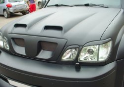 4 149 р. Реснички на фары CUSTOM Lexus LX470 J100 дорестайлинг (1998-2002) (Неокрашенные)  с доставкой в г. Майкоп. Увеличить фотографию 2