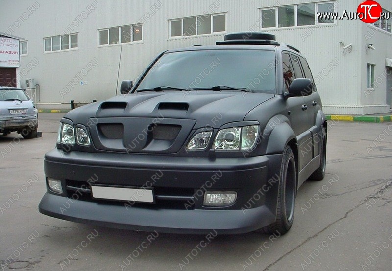 4 149 р. Реснички на фары CUSTOM Lexus LX470 J100 дорестайлинг (1998-2002) (Неокрашенные)  с доставкой в г. Майкоп