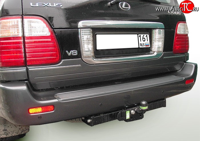 10 249 р. Фаркоп Лидер Плюс (до 2000 кг) Toyota Land Cruiser 100 дорестайлинг (1998-2002) (Без электропакета)  с доставкой в г. Майкоп