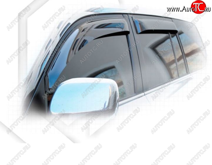 2 299 р. Дефлектора окон CA-Plastiс Lexus LX570 J200 дорестайлинг (2007-2012) (Classic полупрозрачный, Без хром.молдинга, Крепление только на скотч)  с доставкой в г. Майкоп