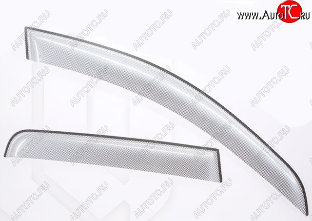 2 399 р. Дефлектора окон CA-Plastic Lexus LX570 J200 1-ый рестайлинг (2012-2015) (Шелкография серебро, Без хром.молдинга, Крепление только на скотч)  с доставкой в г. Майкоп