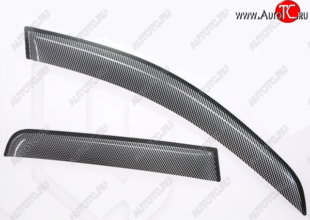 2 599 р. Дефлектора окон CA-Plastic Lexus LX570 J200 1-ый рестайлинг (2012-2015) (Шелкография карбон-серебро, Без хром.молдинга, Крепление только на скотч)  с доставкой в г. Майкоп