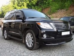 15 349 р. Накладка на передний бампер LX MODE Lexus LX570 J200 дорестайлинг (2007-2012) (Неокрашенная)  с доставкой в г. Майкоп. Увеличить фотографию 2