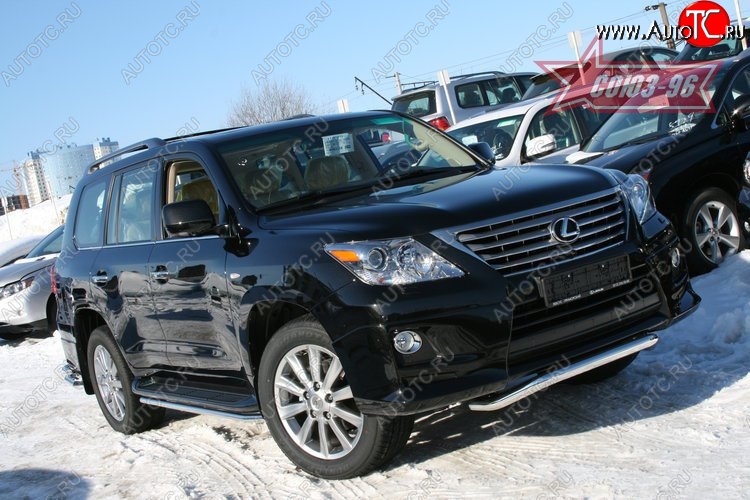 14 309 р. Защита переднего бампера Sport Package Souz-96 (d60) Lexus LX570 J200 дорестайлинг (2007-2012)  с доставкой в г. Майкоп