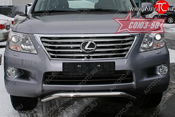 22 999 р. Защита переднего бампера Souz-96 (d60) Lexus LX570 J200 дорестайлинг (2007-2012)  с доставкой в г. Майкоп