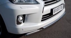 23 999 р. Защита переднего бампера (2 трубыØ42 и 75х42 мм, нержавейка) SLITKOFF  Lexus LX570  J200 (2007-2012) дорестайлинг  с доставкой в г. Майкоп. Увеличить фотографию 2