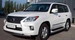 23 999 р. Защита переднего бампера (2 трубыØ42 и 75х42 мм, нержавейка) SLITKOFF  Lexus LX570  J200 (2007-2012) дорестайлинг  с доставкой в г. Майкоп. Увеличить фотографию 4