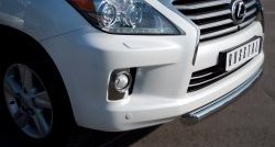 16 749 р. Одинарная защита переднего бампера SLITKOFF диаметром 76 мм Lexus LX570 J200 дорестайлинг (2007-2012)  с доставкой в г. Майкоп. Увеличить фотографию 2