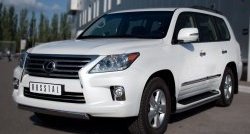 12 999 р. Защита переднего бампера Russtal из овальной трубы диаметром 75x42 мм Lexus LX570 J200 дорестайлинг (2007-2012)  с доставкой в г. Майкоп. Увеличить фотографию 4