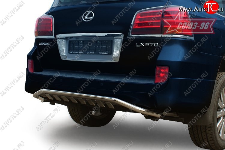 29 609 р. Защита заднего бампера Souz-96 (d60) Lexus LX570 J200 дорестайлинг (2007-2012)  с доставкой в г. Майкоп