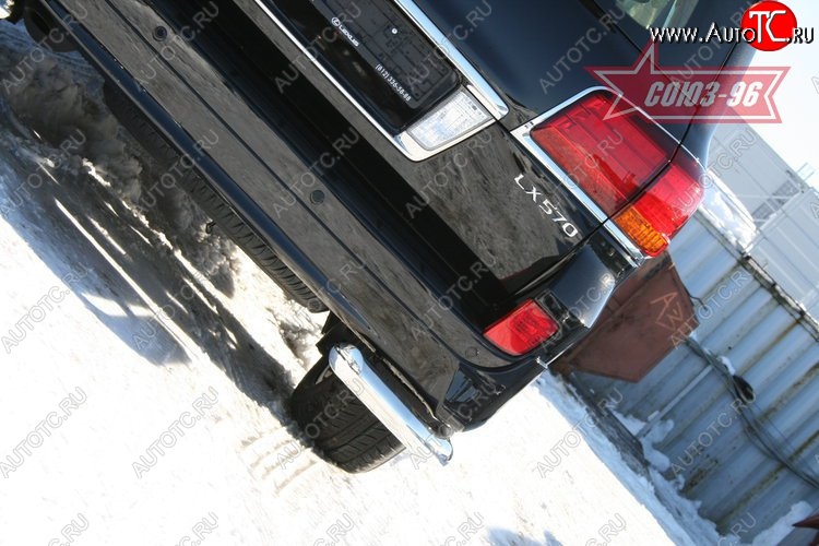 18 629 р. Защита заднего бампера из боковых уголков Sport Souz-96 (d76) Lexus LX570 J200 дорестайлинг (2007-2012)  с доставкой в г. Майкоп