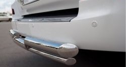 20 949 р. Защита заднего бампера (Ø76 и 42 мм, нержавейка) SLITKOFF Lexus LX570 J200 дорестайлинг (2007-2012)  с доставкой в г. Майкоп. Увеличить фотографию 3