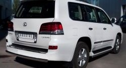 13 999 р. Защита заднего бампера (Ø75х42 мм, нержавейка) Russtal Lexus LX570 J200 дорестайлинг (2007-2012)  с доставкой в г. Майкоп. Увеличить фотографию 3