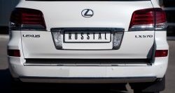 13 999 р. Защита заднего бампера (Ø75х42 мм, нержавейка) Russtal Lexus LX570 J200 дорестайлинг (2007-2012)  с доставкой в г. Майкоп. Увеличить фотографию 4