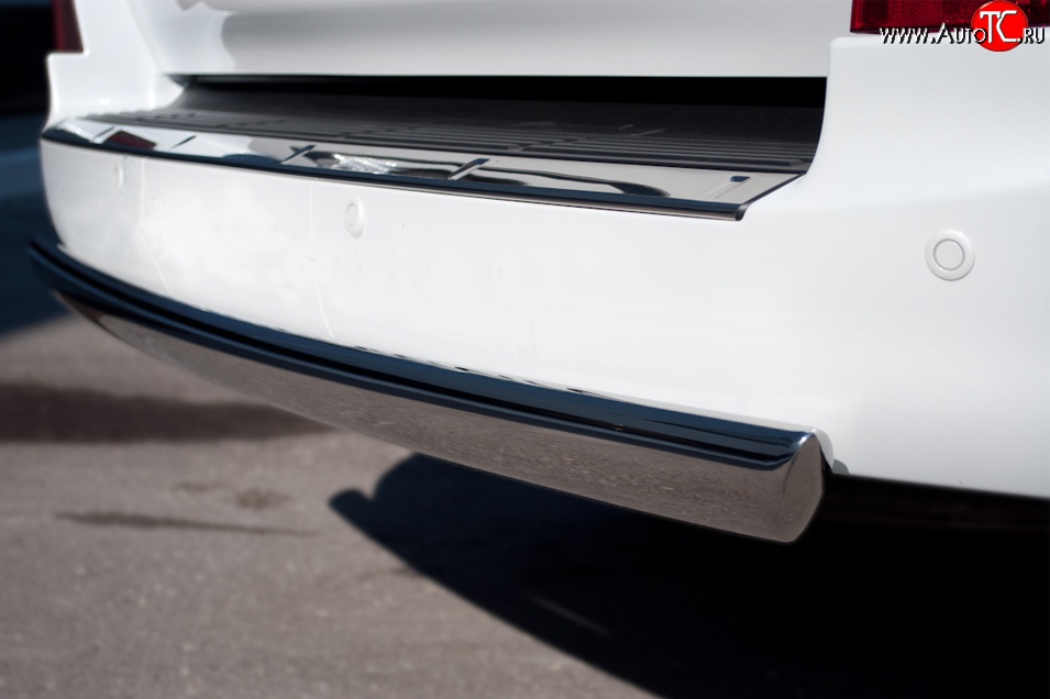 13 999 р. Защита заднего бампера (Ø75х42 мм, нержавейка) Russtal Lexus LX570 J200 дорестайлинг (2007-2012)  с доставкой в г. Майкоп