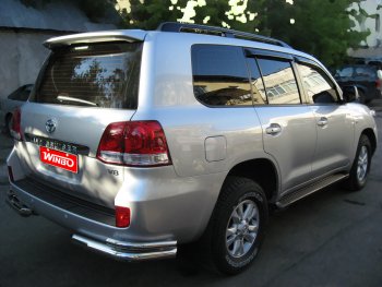10 999 р. Защита заднего бампера WINBO (уголки, Ø76 и 38 мм, нержавейка) Toyota Land Cruiser 200 дорестайлинг (2007-2012)  с доставкой в г. Майкоп. Увеличить фотографию 5