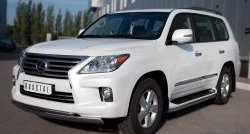 23 999 р. Защита переднего бампера (2 трубыØ75х42 и 42 мм, нержавейка) SLITKOFF  Lexus LX570  J200 (2012-2015) 1-ый рестайлинг  с доставкой в г. Майкоп. Увеличить фотографию 4
