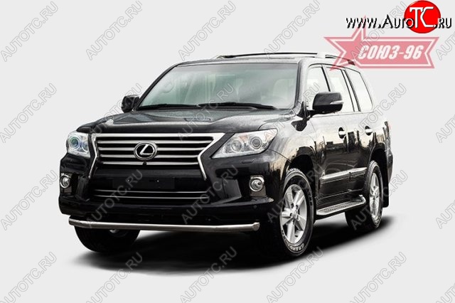 1 043 р. Защита переднего бампера труба d76 SOUZ_96 Lexus LX570 J200 1-ый рестайлинг (2012-2015)  с доставкой в г. Майкоп