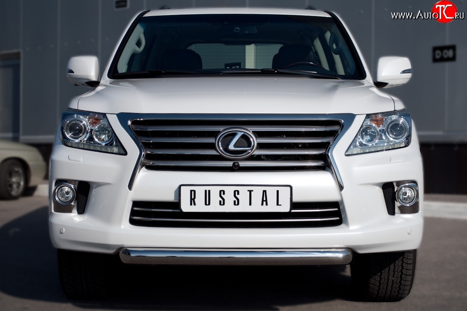 16 749 р. Одинарная защита переднего бампера диаметром 76 мм SLITKOFF Lexus LX570 J200 1-ый рестайлинг (2012-2015)  с доставкой в г. Майкоп