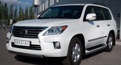 12 999 р. Защита переднего бампера (Ø75х42 мм, нержавейка) Russtal Lexus LX570 J200 1-ый рестайлинг (2012-2015)  с доставкой в г. Майкоп. Увеличить фотографию 4