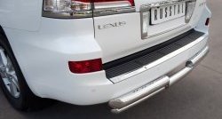 20 949 р. Защита заднего бампера (2 трубы Ø76 и 42 мм, нержавейка) SLITKOFF  Lexus LX570  J200 (2012-2015) 1-ый рестайлинг  с доставкой в г. Майкоп. Увеличить фотографию 2