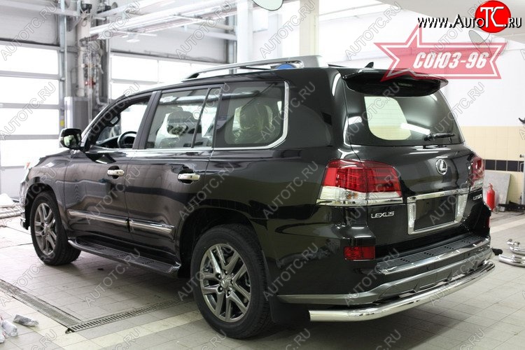 5 849 р. Защита заднего бампера Sport Souz-96 (d76) Lexus LX570 J200 1-ый рестайлинг (2012-2015)  с доставкой в г. Майкоп