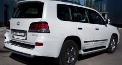 16 749 р. Одинарная защита заднего бампера из трубы диаметром 76 мм SLITKOFF Lexus LX570 J200 1-ый рестайлинг (2012-2015)  с доставкой в г. Майкоп. Увеличить фотографию 4