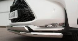 19 899 р. Защита переднего бампера (2 трубыØ75х42 и 63 мм, нержавейка) SLITKOFF  Lexus NX200T  Z10 (2014-2017)  с доставкой в г. Майкоп. Увеличить фотографию 3