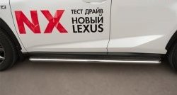 77 999 р. Широкая защита порогов F SPORT Russtal Lexus NX200T Z10 (2014-2017) (Текстура поверхности листа №1)  с доставкой в г. Майкоп. Увеличить фотографию 3