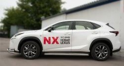 77 999 р. Широкая защита порогов F SPORT Russtal Lexus NX200T Z10 (2014-2017) (Текстура поверхности листа №1)  с доставкой в г. Майкоп. Увеличить фотографию 6