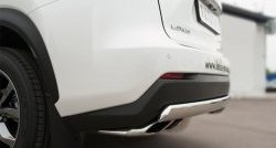 11 599 р. Защита заднего бампера (Ø75x42 мм, нержавейка, F-Sport) Russtal Lexus NX200T Z10 (2014-2017)  с доставкой в г. Майкоп. Увеличить фотографию 3