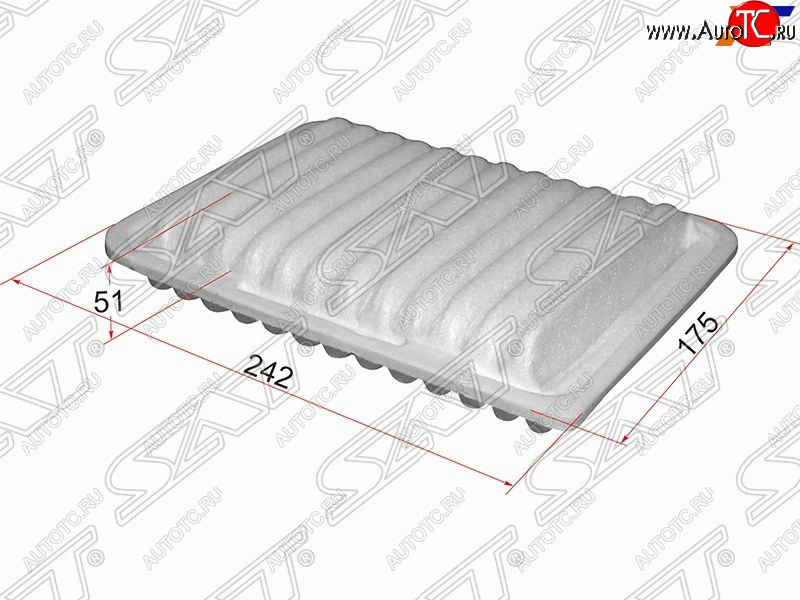 267 р. Фильтр воздушный двигателя SAT  Lexus NX200  Z10 (2014-2021), Lexus NX200T  Z10 (2014-2017), Lexus NX300h  Z10 (2014-2017), Toyota Corolla  E150 (2006-2013), Toyota Harrier  XU60 (2013-2020), Toyota Ist  XP110 (2007-2016), Toyota Ractis (2010-2016), Toyota RAV4 ( XA30,  XA305,  XA40) (2003-2019), Toyota Vitz  XP90 (2005-2010), Toyota Yaris ( XP90,  XP130) (2005-2014)  с доставкой в г. Майкоп