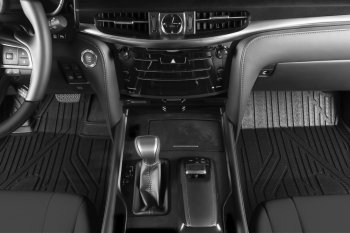 8 449 р. Коврик в салони премиум-класса Kvest (черный/серый) Lexus NX200T Z10 (2014-2017)  с доставкой в г. Майкоп. Увеличить фотографию 2