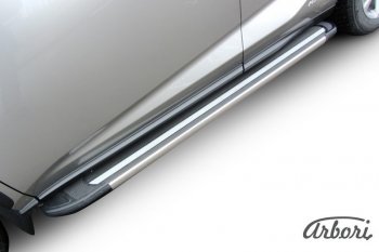 12 509 р. Порожки для ног Arbori Luxe Black Lexus NX300h Z10 дорестайлинг (2014-2017)  с доставкой в г. Майкоп. Увеличить фотографию 2