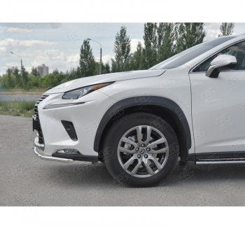 15 849 р. Защита переднего бампера (Ø42 мм, нержавейка) SLITKOFF  Lexus NX300h  Z10 (2014-2017) дорестайлинг  с доставкой в г. Майкоп. Увеличить фотографию 2