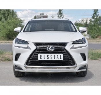 15 849 р. Защита переднего бампера (Ø42 мм, нержавейка) SLITKOFF  Lexus NX300h  Z10 (2014-2017) дорестайлинг  с доставкой в г. Майкоп. Увеличить фотографию 4
