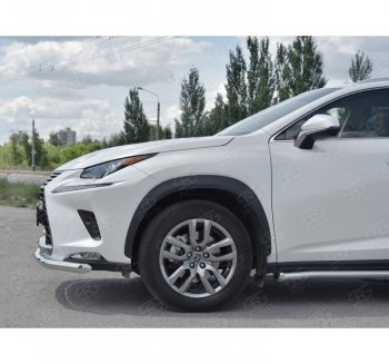17 849 р. Защита переднего бампера (Ø63 мм, нержавейка) SLITKOFF  Lexus NX300h  Z10 (2014-2017) дорестайлинг  с доставкой в г. Майкоп. Увеличить фотографию 2