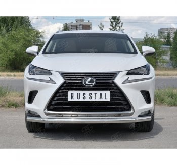17 849 р. Защита переднего бампера (Ø63 мм, нержавейка) SLITKOFF  Lexus NX300h  Z10 (2014-2017) дорестайлинг  с доставкой в г. Майкоп. Увеличить фотографию 4