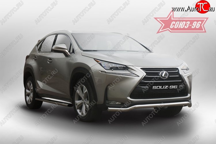 18 764 р. Защита переднего бампера одинарная Souz-96 Premium (d60) Lexus NX200 Z10 дорестайлинг (2014-2017)  с доставкой в г. Майкоп