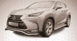Фигурная защита переднего бампера диаметром 57 мм Slitkoff Lexus NX300h  Z10 (2014-2017) дорестайлинг