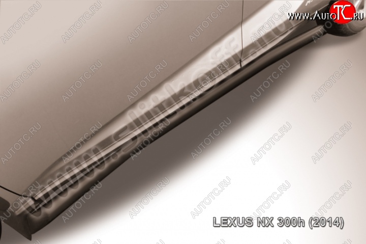 10 349 р. Защита порогов из труб d57 Slitkoff Lexus NX300h Z10 дорестайлинг (2014-2017) (Цвет: серебристый)  с доставкой в г. Майкоп