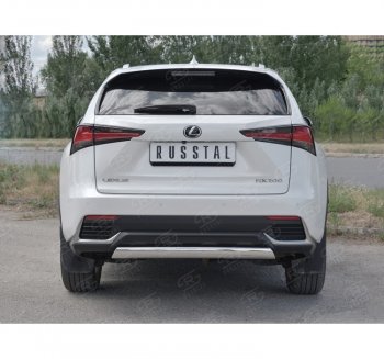 12 999 р. Защита заднего бампера (Ø75х42 мм, нержавейка) Russtal Lexus NX300h Z10 дорестайлинг (2014-2017)  с доставкой в г. Майкоп. Увеличить фотографию 4