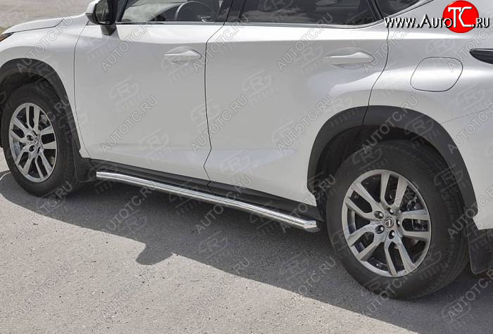 19 999 р. Защита порогов на SLITKOFF (труба d63) нержавейка Lexus NX300h Z10 дорестайлинг (2014-2017)  с доставкой в г. Майкоп