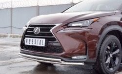 16 999 р. Защита переднего бампера (2 трубыØ42 мм, нержавейка) SLITKOFF  Lexus NX200  Z10 (2014-2017) дорестайлинг  с доставкой в г. Майкоп. Увеличить фотографию 4